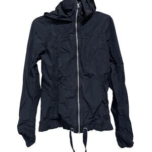 Columbia Jacket Womens Size M Faded Black Hooded Full Zip Lightweight Outdoor